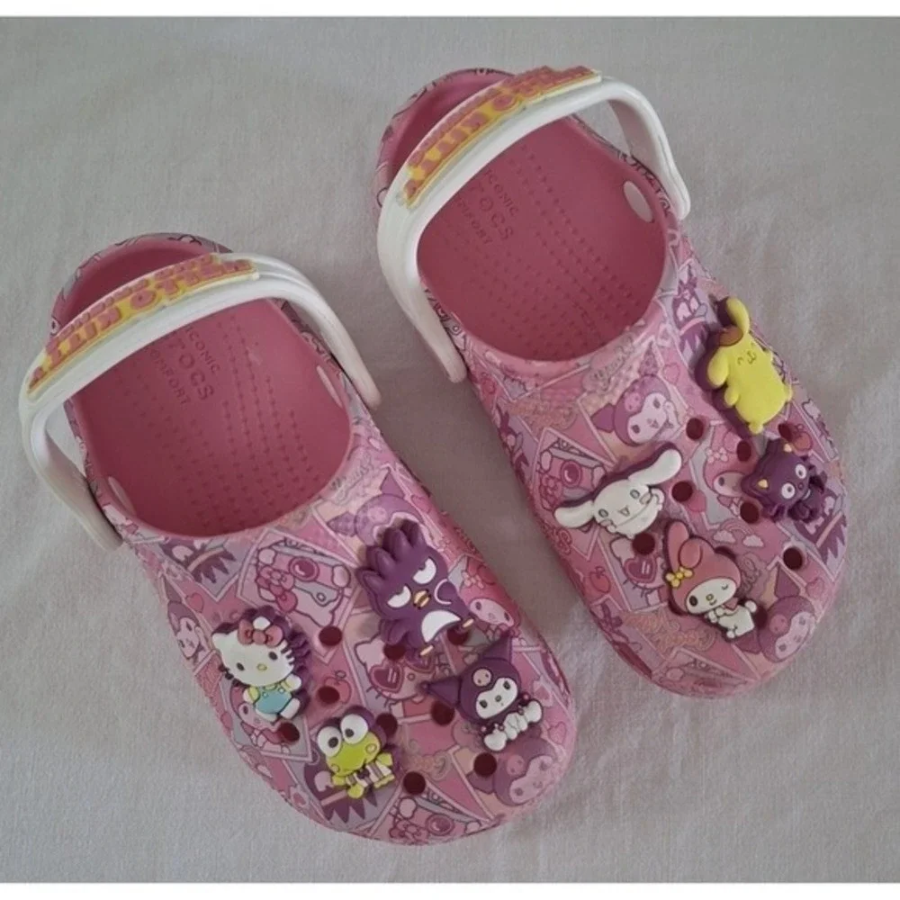 Hello Kitty And Friends Crocs Pink children Shoe C10 Sanrio Iconic Crocs Comfort